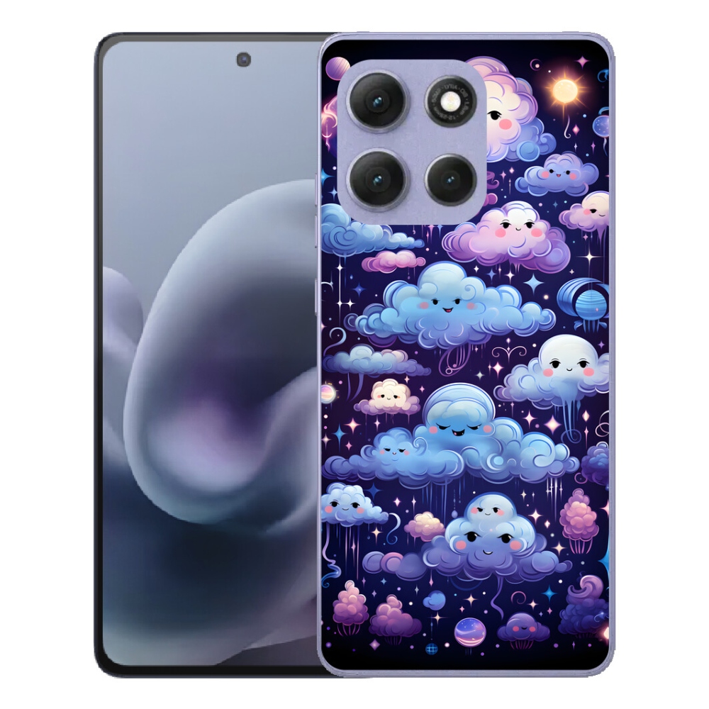 Gélový obal mmCase pre Motorola Moto G86 Power 5G – obláčiky