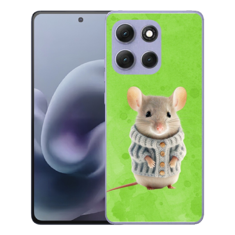 Gélový obal mmCase pre Motorola Moto G86 Power 5G – myška v svetri