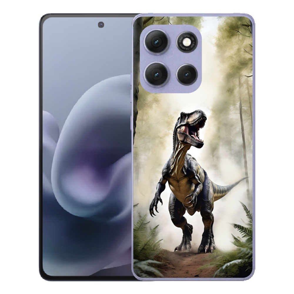 Gélový obal mmCase pre Motorola Moto G86 Power 5G – nahnevaný T-Rex