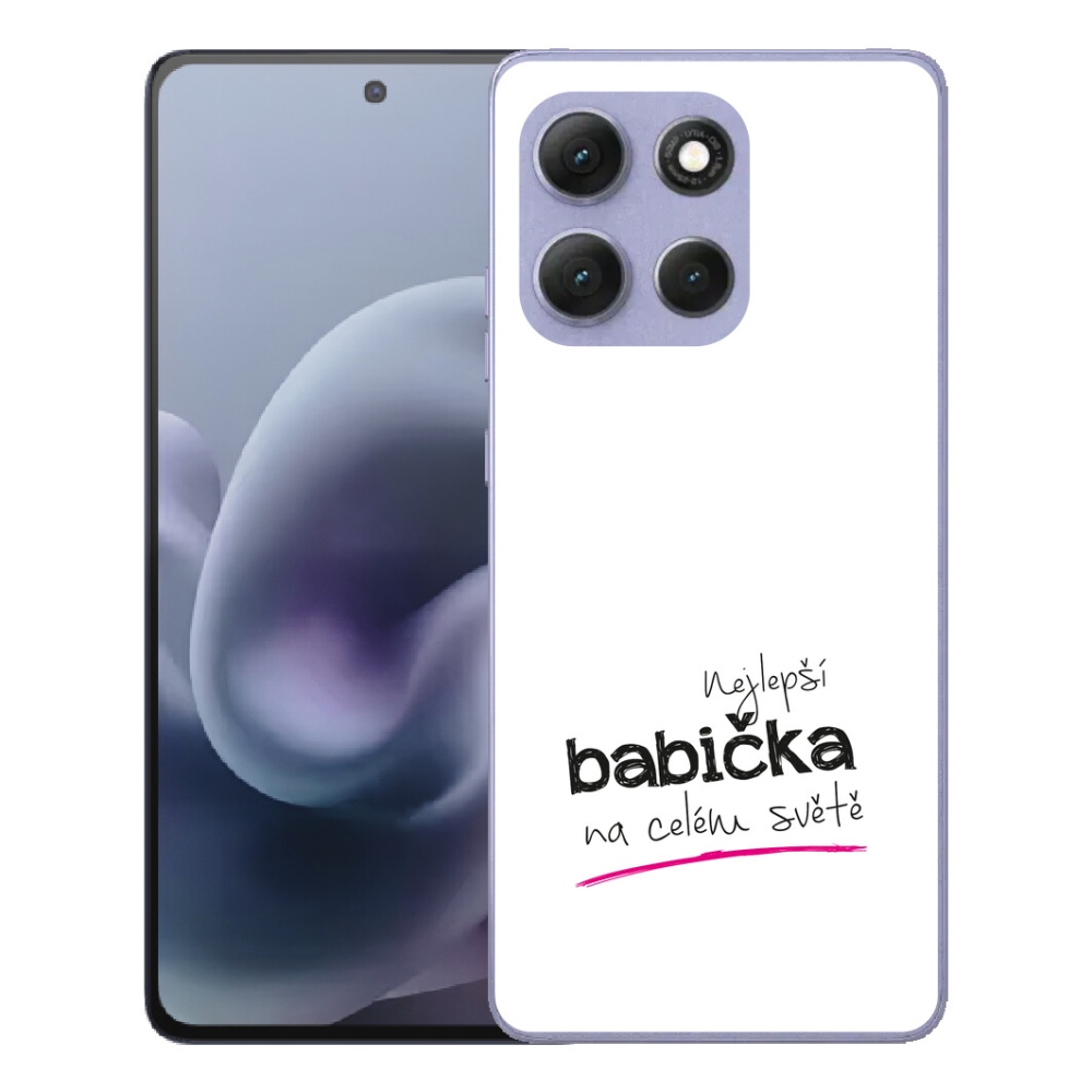Gélové puzdro mmCase pre Motorola Moto G86 Power 5G – najlepšia babička 4, biele pozadie