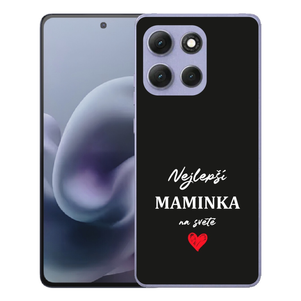 Gélový obal mmCase pre Motorola Moto G86 Power 5G – najlepšia mama 1, čierne pozadie