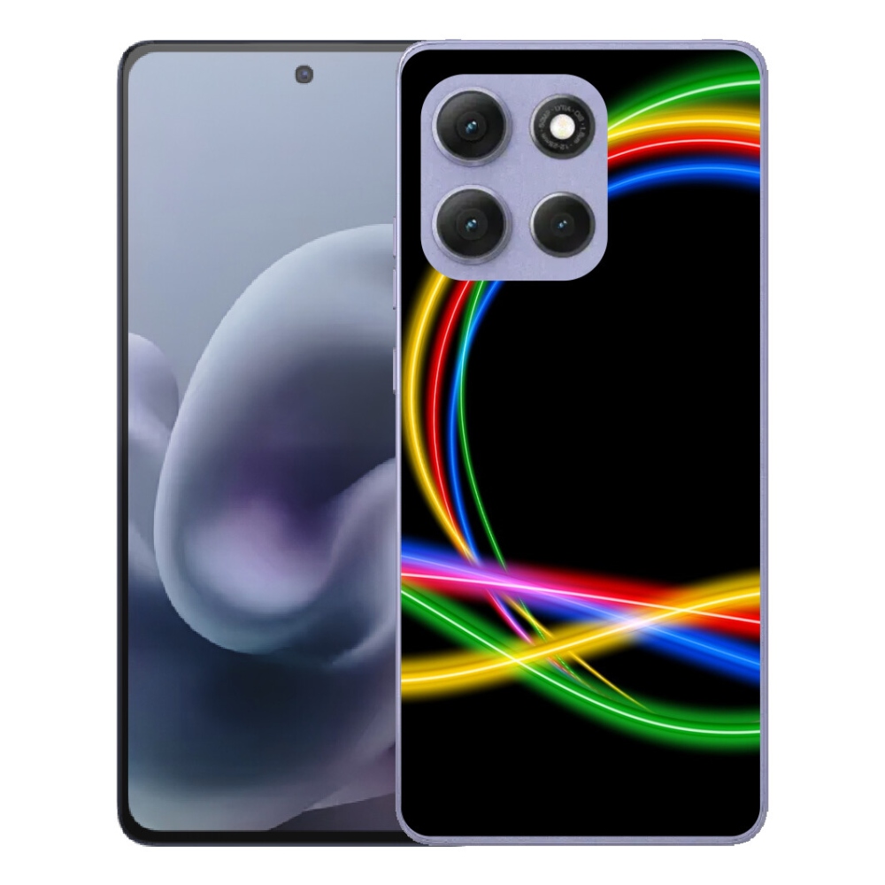 Gélový obal mmCase pre Motorola Moto G86 Power 5G – neónové kruhy
