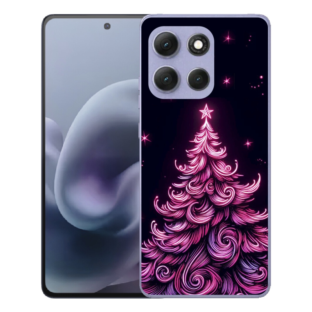 Gélové puzdro mmCase pre Motorola Moto G86 Power 5G – neónový vianočný stromček 2