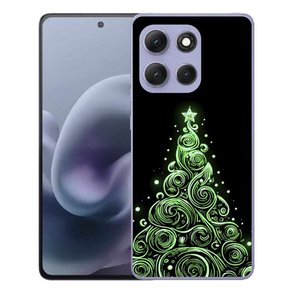 Gélové puzdro mmCase pre Motorola Moto G86 Power 5G – neónový vianočný stromček 3