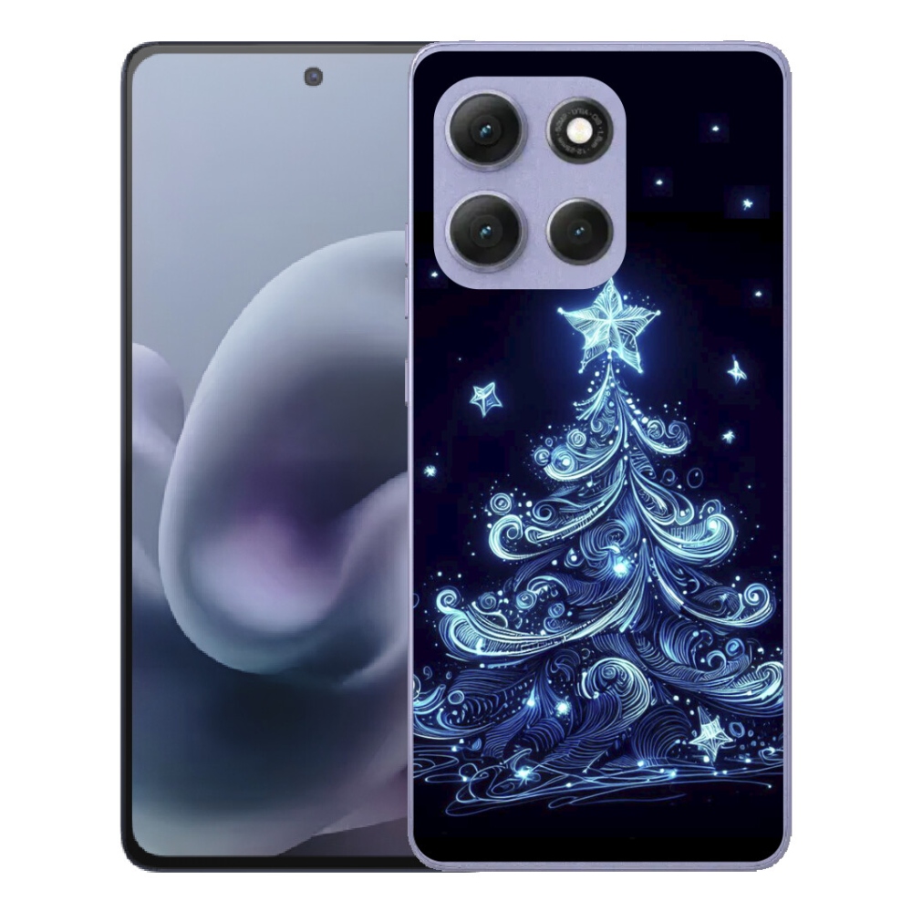Gélové puzdro mmCase pre Motorola Moto G86 Power 5G – neónový vianočný stromček 4