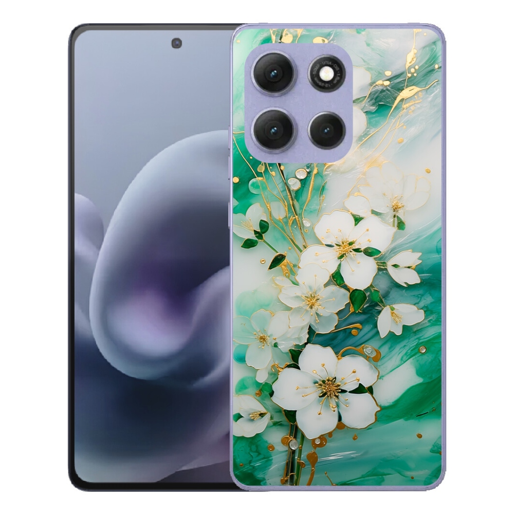 Gélový obal mmCase pre Motorola Moto G86 Power 5G – jemné kvety