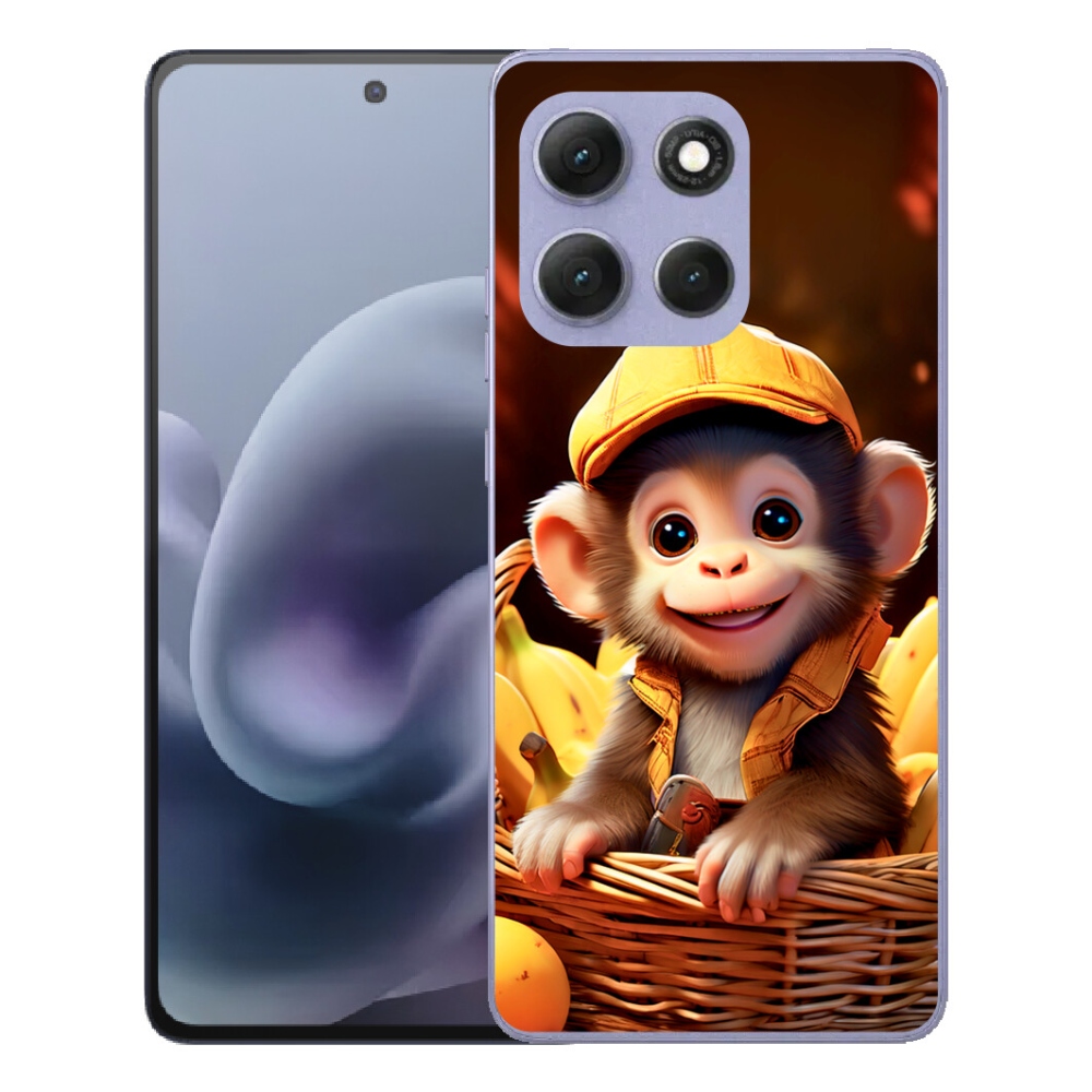 Gélový obal mmCase pre Motorola Moto G86 Power 5G – opica v košíku