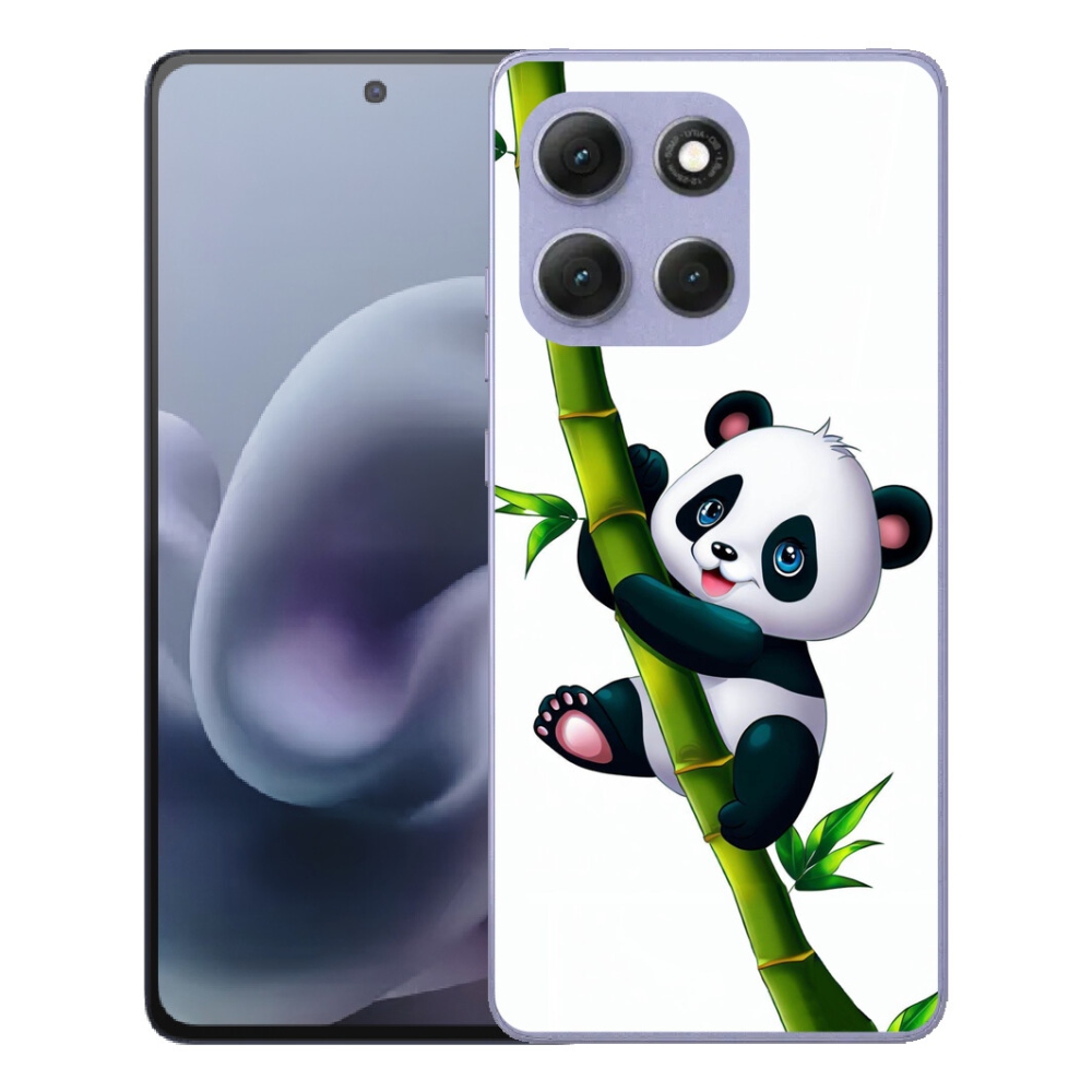 Gélový obal mmCase pre Motorola Moto G86 Power 5G – panda na bambuse