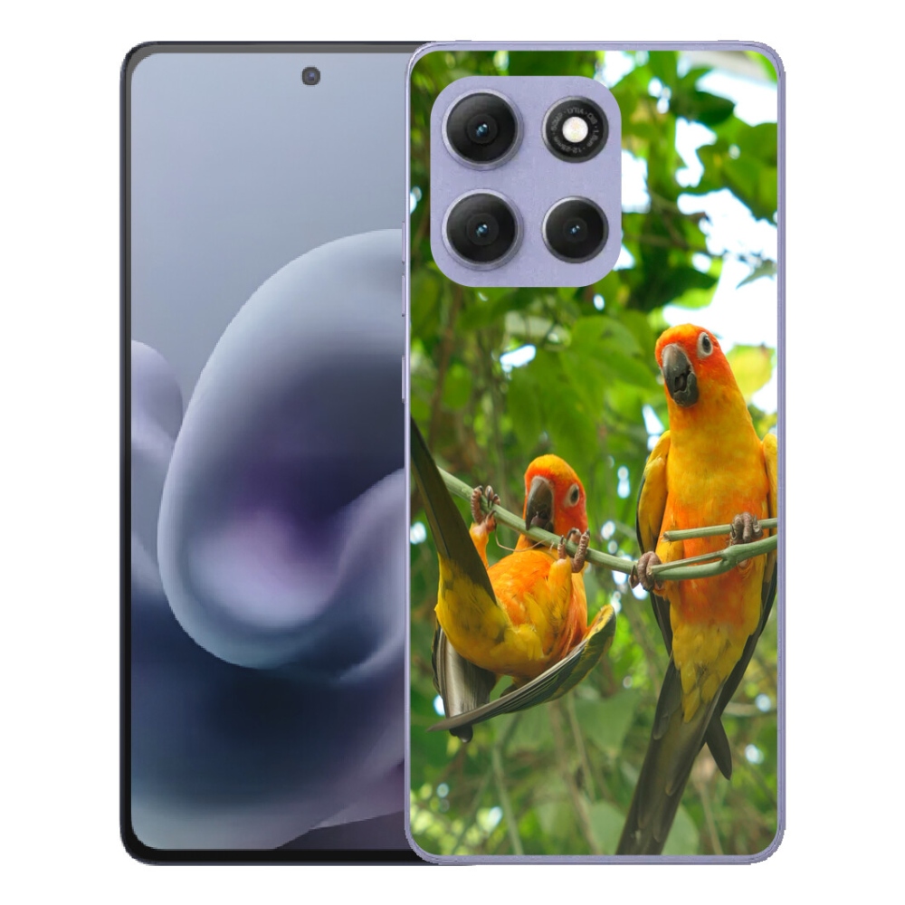 Gélový obal mmCase pre Motorola Moto G86 Power 5G – papagáje aratingy