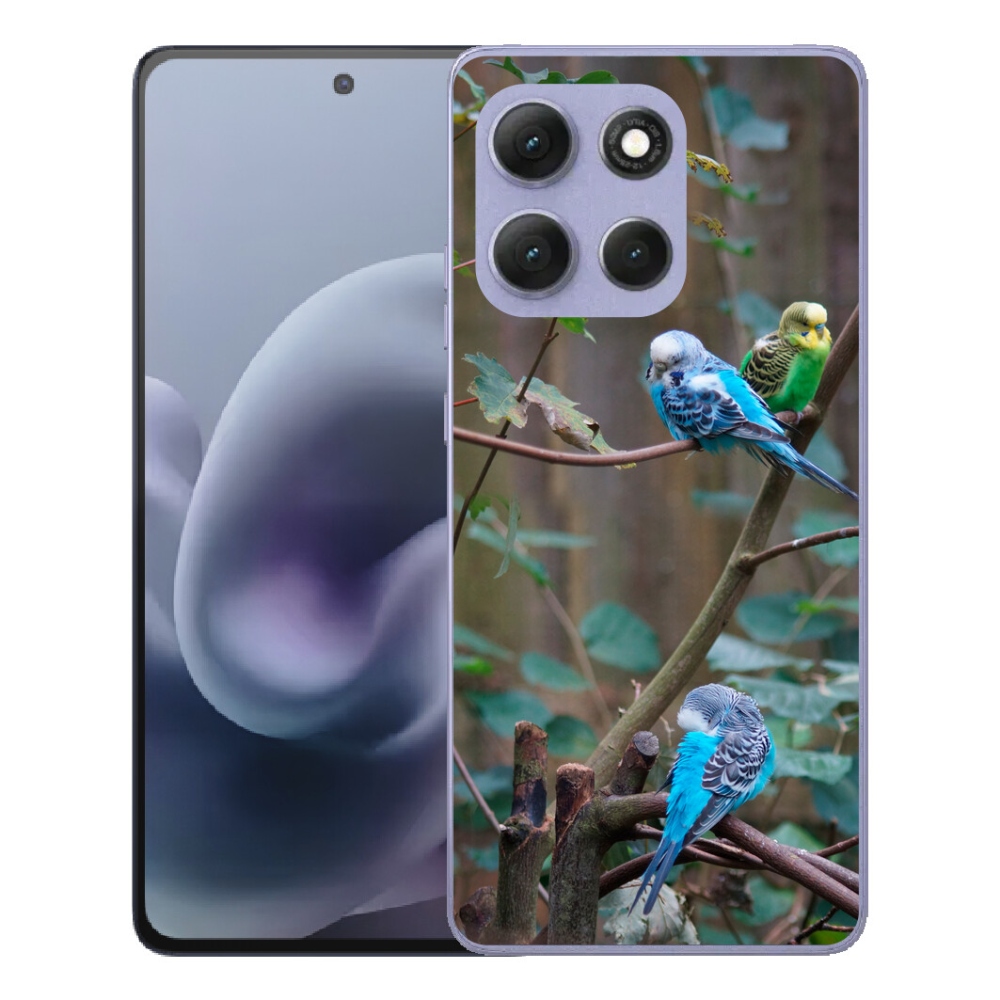 Gélový obal mmCase pre Motorola Moto G86 Power 5G – papagáje na konári