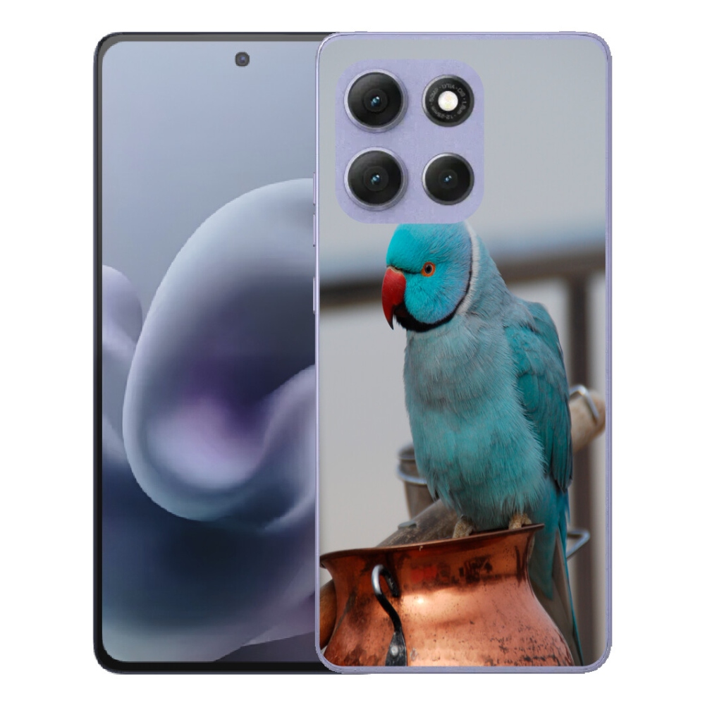 Gélový obal mmCase pre Motorola Moto G86 Power 5G – modrý papagáj alexandr