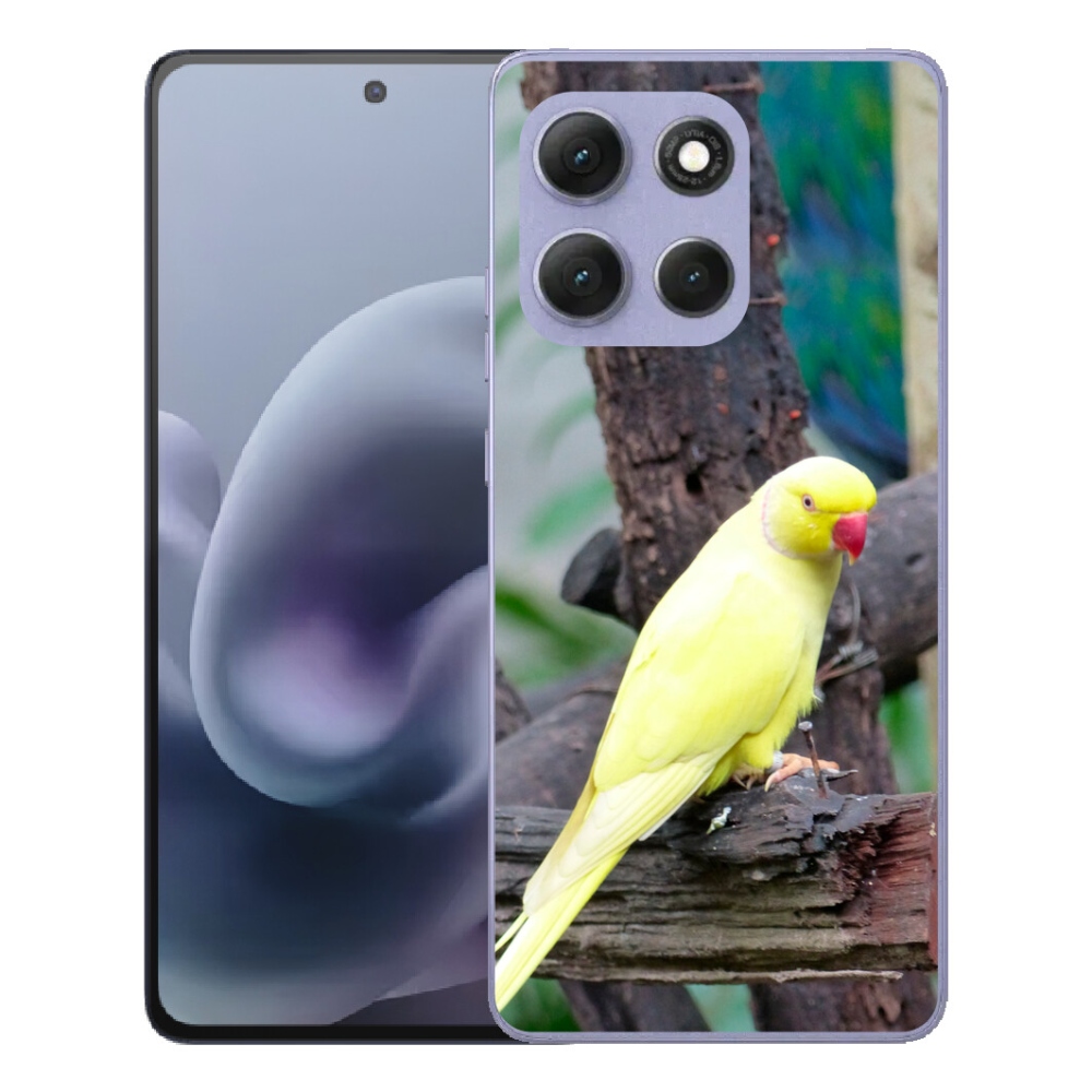 Gélový obal mmCase pre Motorola Moto G86 Power 5G – žltý papagáj alexandr