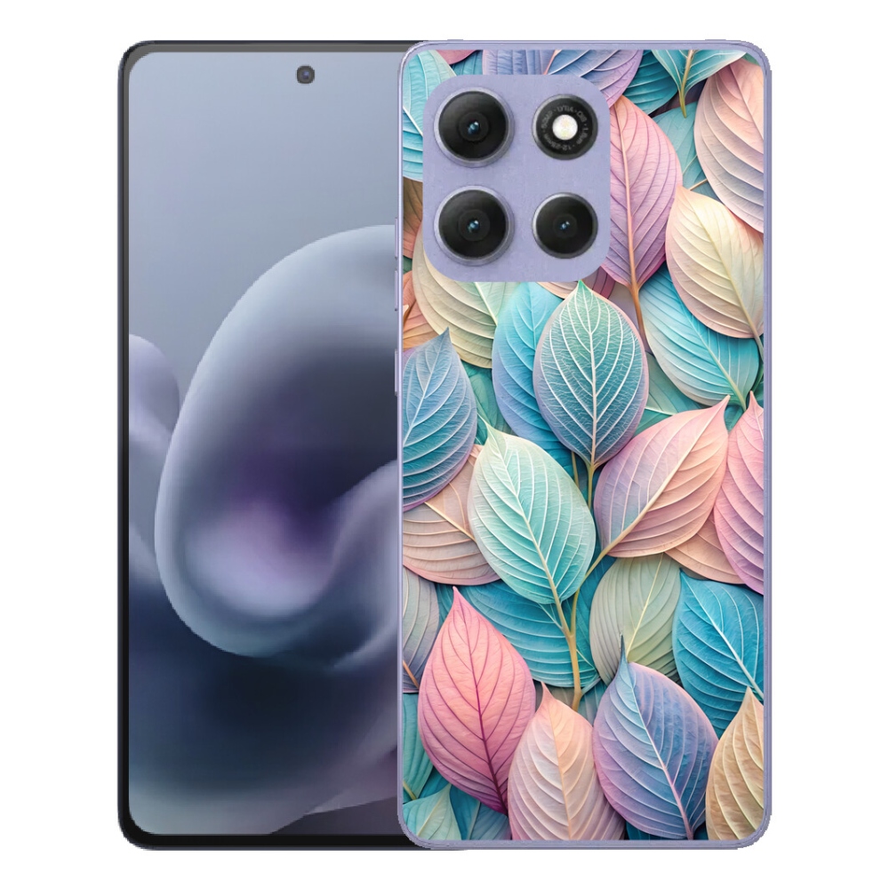 Gélový obal mmCase pre Motorola Moto G86 Power 5G – pastelové listy