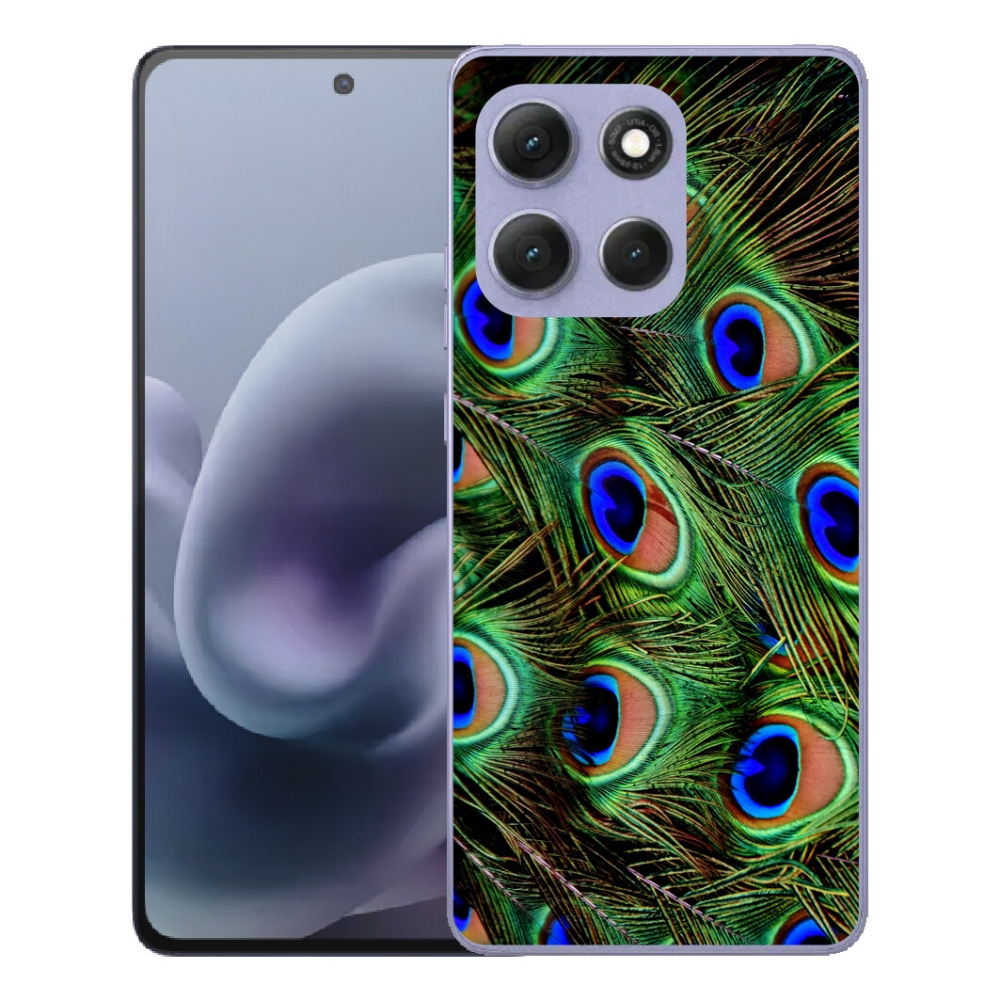 Gélový obal mmCase pre Motorola Moto G86 Power 5G – pávie perie