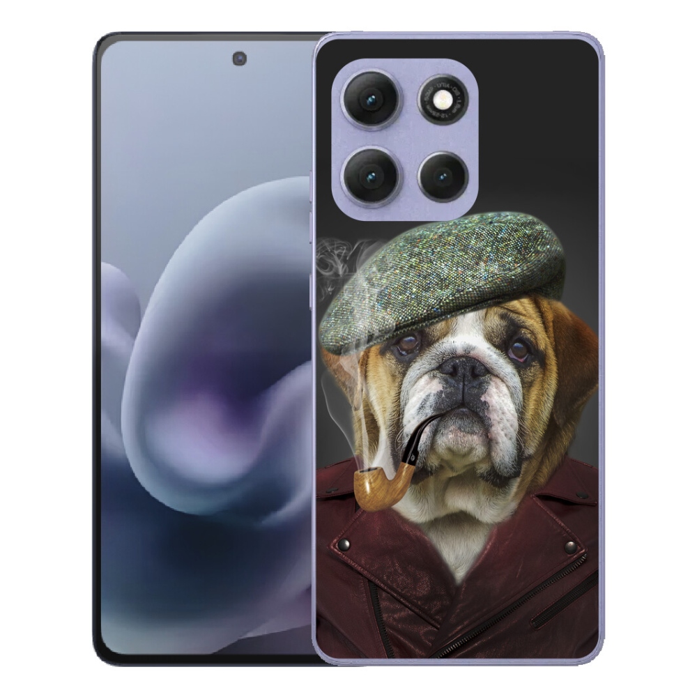 Gélový obal mmCase na Motorola Moto G86 Power 5G – pes s fajkou