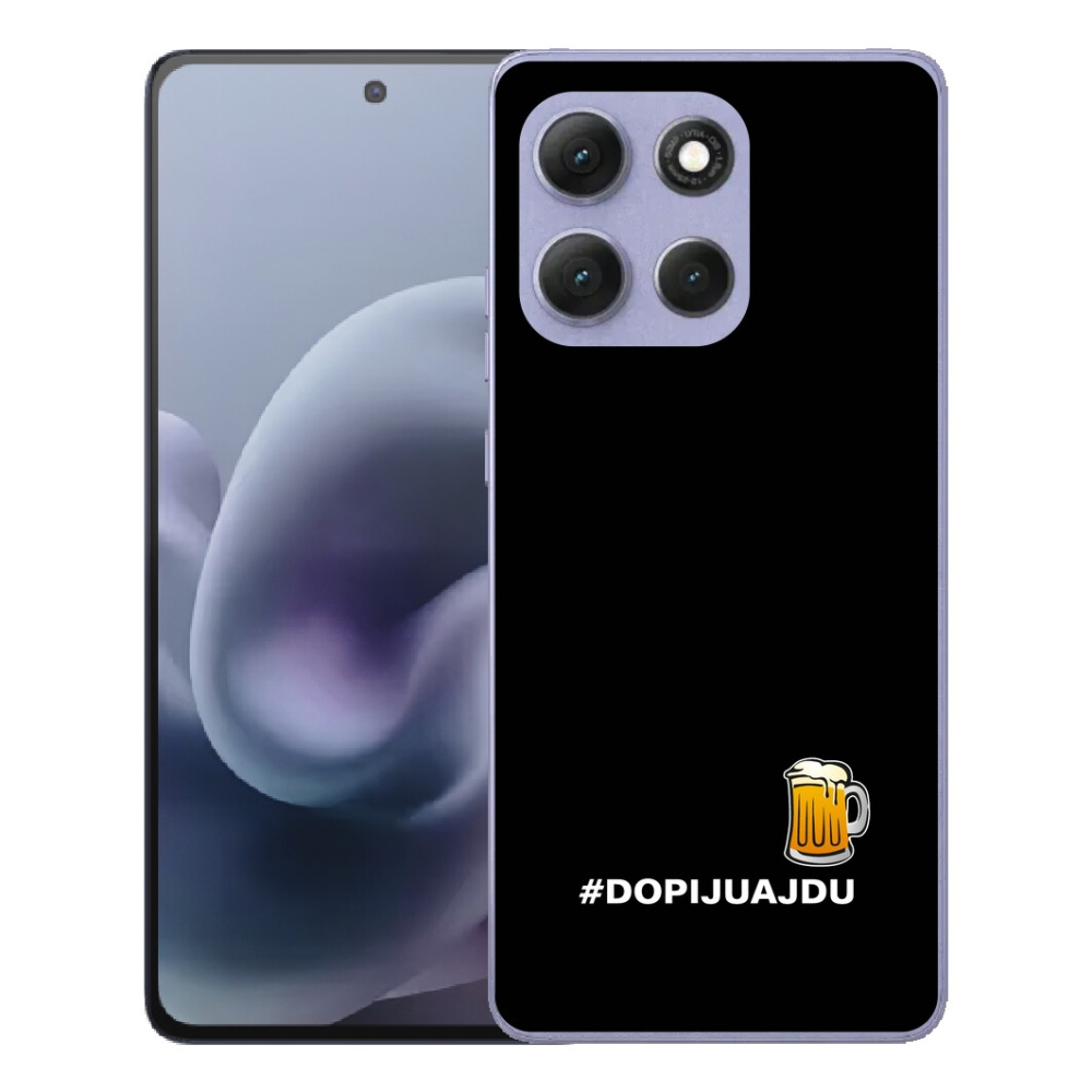 Gélový obal mmCase pre Motorola Moto G86 Power 5G – motív piva 1, čierne pozadie