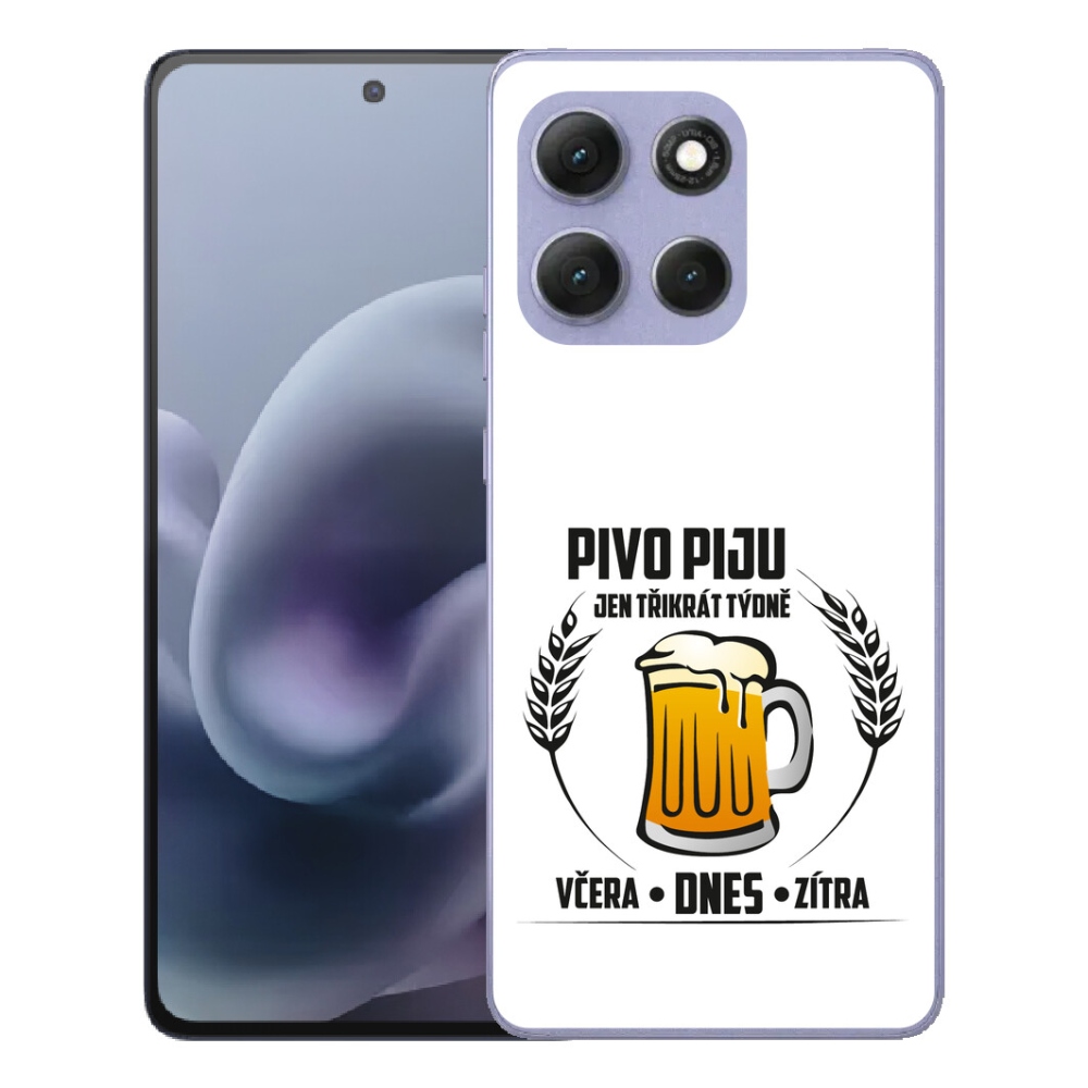 Gélový obal mmCase pre Motorola Moto G86 Power 5G – motív piva na bielom pozadí