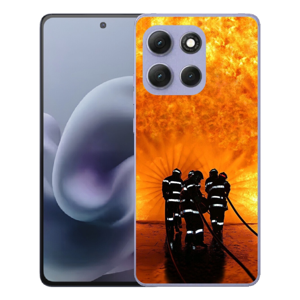 Gélový obal mmCase pre Motorola Moto G86 Power 5G – ohnivý