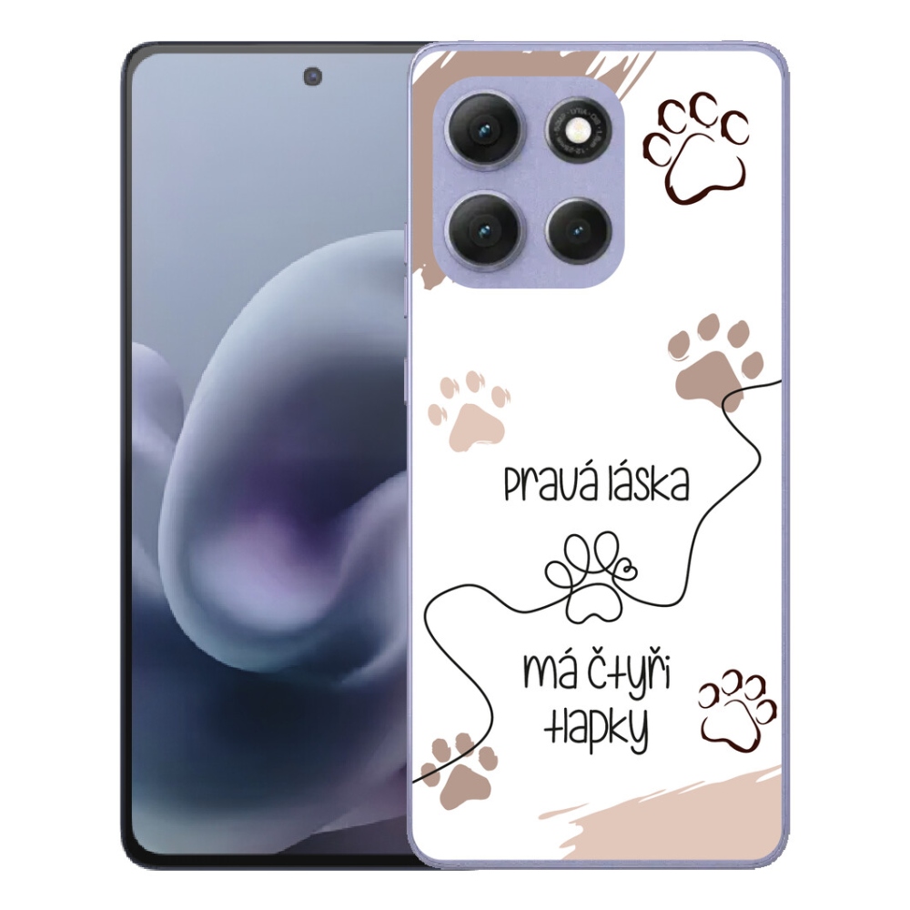 Gélový obal mmCase pre Motorola Moto G86 Power 5G – motív so psom, 1, biele pozadie