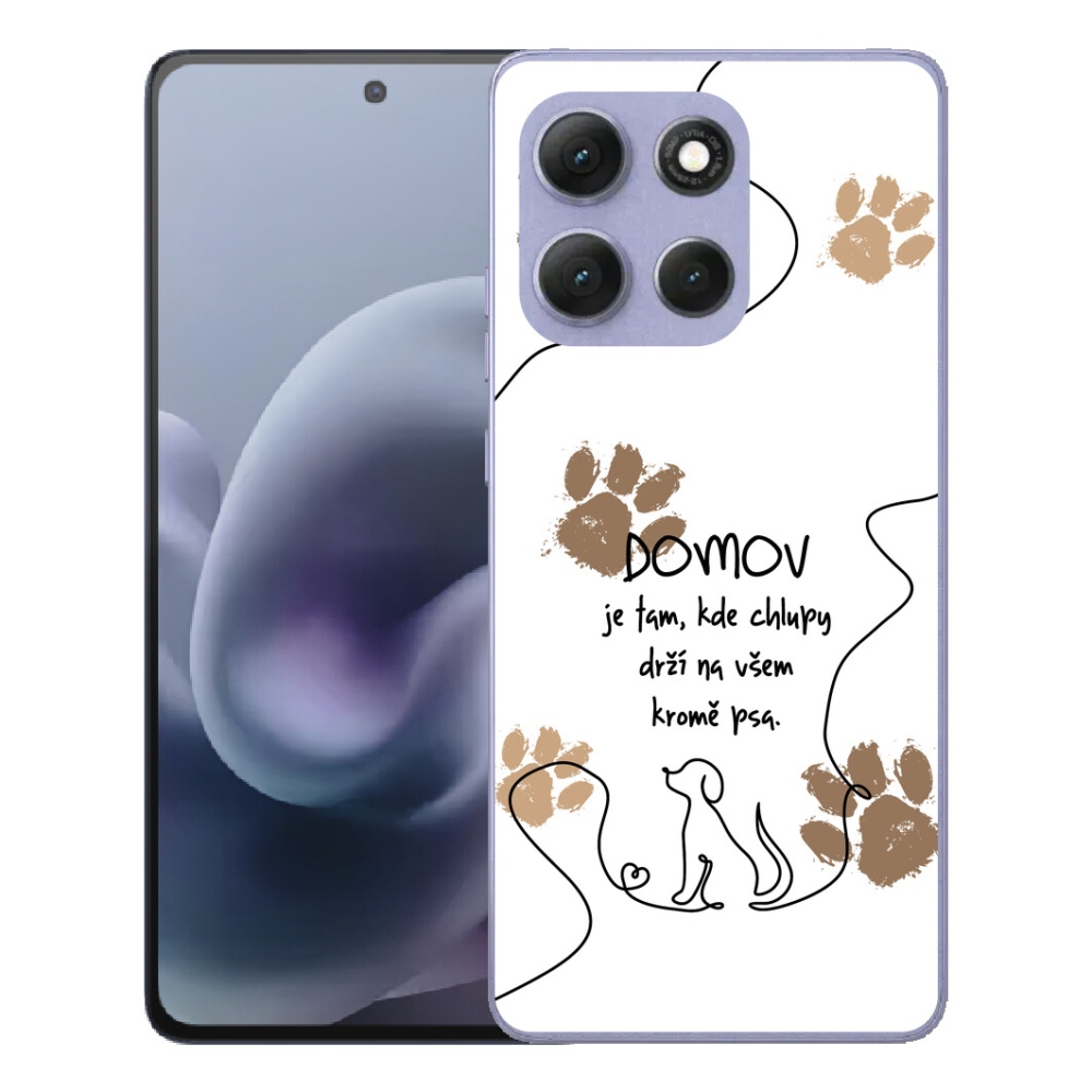 Gélový obal mmCase pre Motorola Moto G86 Power 5G – motív so psom na bielom pozadí
