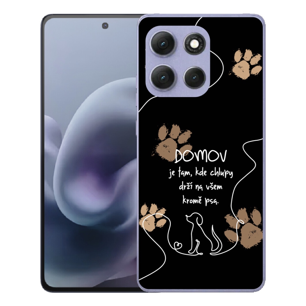 Gélový obal mmCase pre Motorola Moto G86 Power 5G – motív so psom na čiernom pozadí