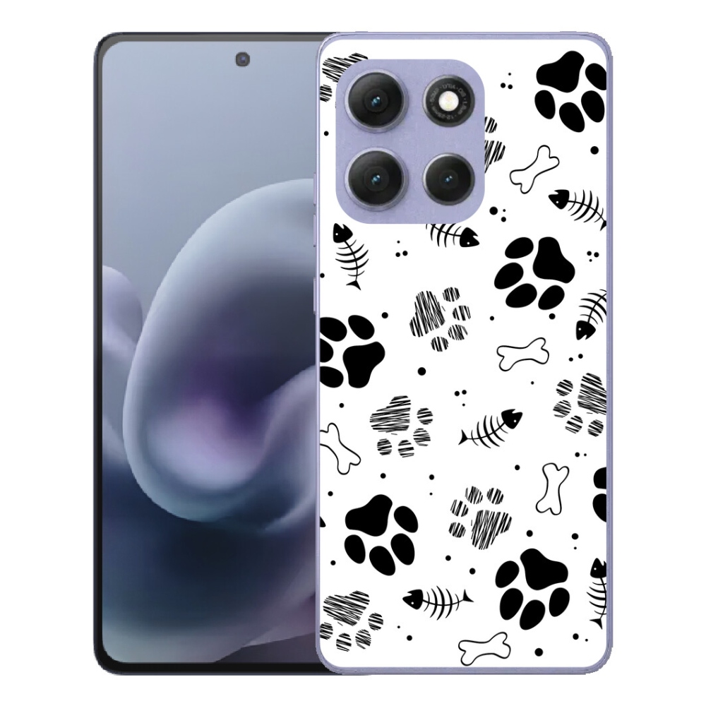 Gélový obal mmCase pre Motorola Moto G86 Power 5G – psie labky 1