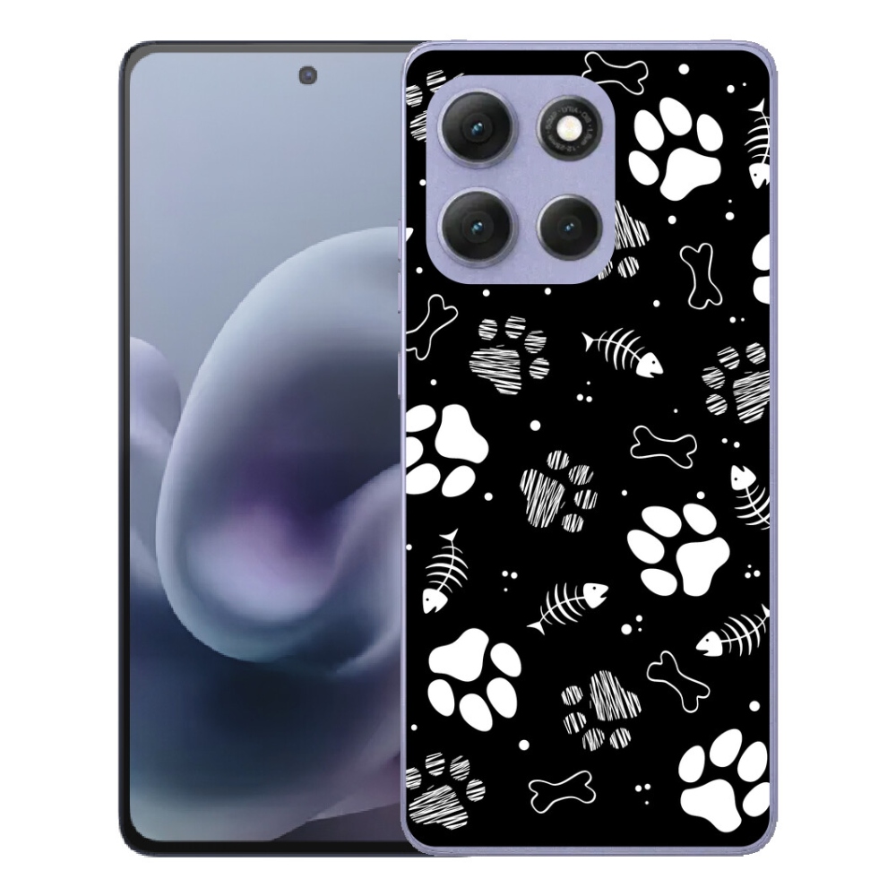 Gélový obal mmCase pre Motorola Moto G86 Power 5G – psie labky