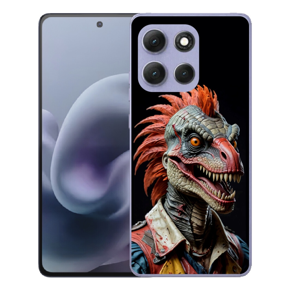 Gélový obal mmCase na Motorola Moto G86 Power 5G – punkový dinosaurus