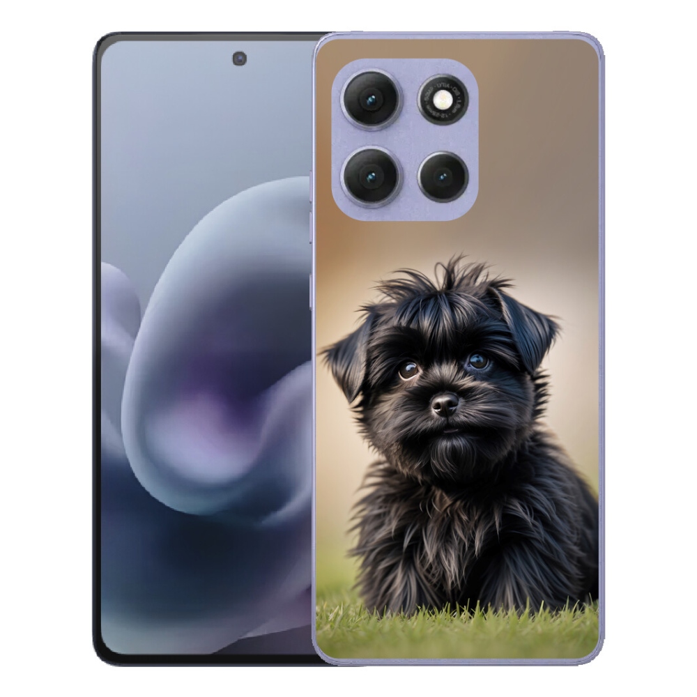 Gélový obal mmCase na Motorola Moto G86 Power 5G – roztomilý čierny psík