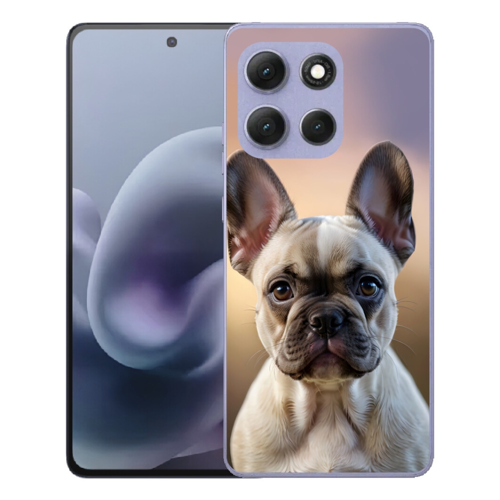 Gélové puzdro mmCase pre Motorola Moto G86 Power 5G – roztomilý francúzsky buldoček
