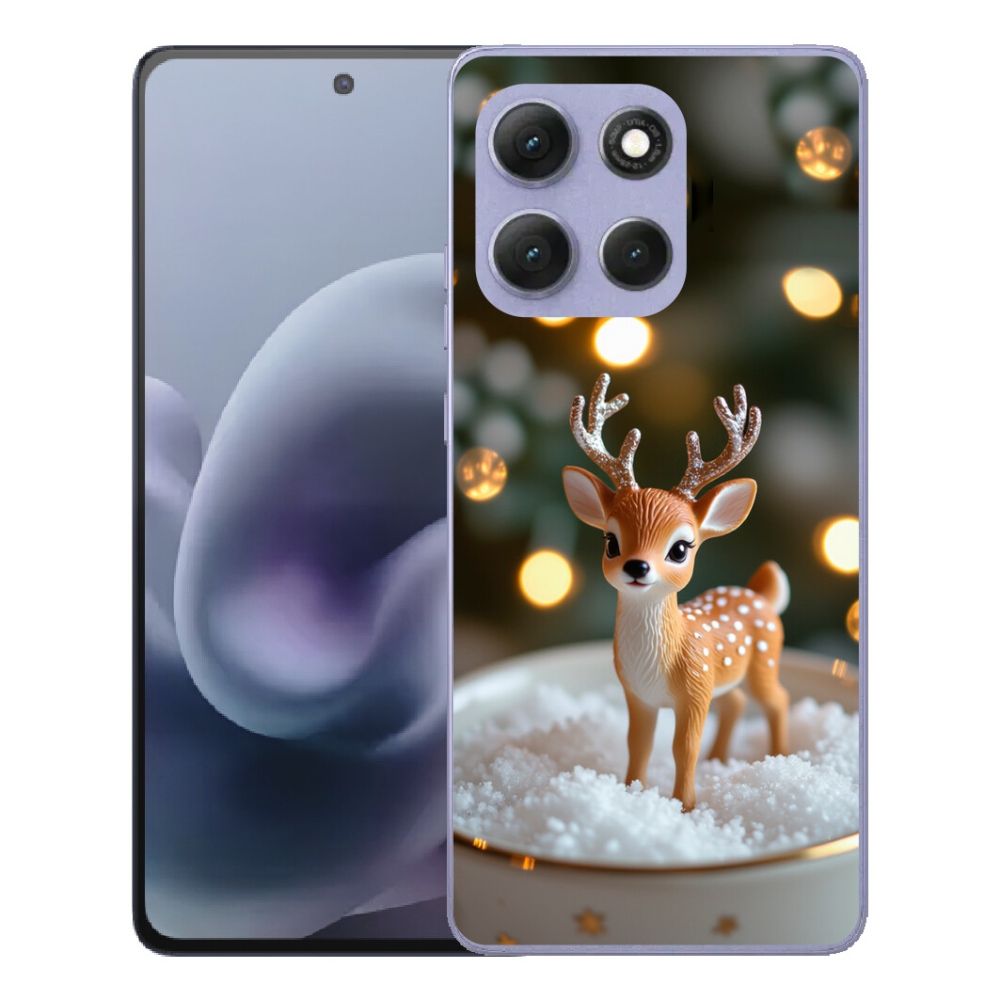 Gélové puzdro mmCase pre Motorola Moto G86 Power 5G – roztomilý vianočný jeleň