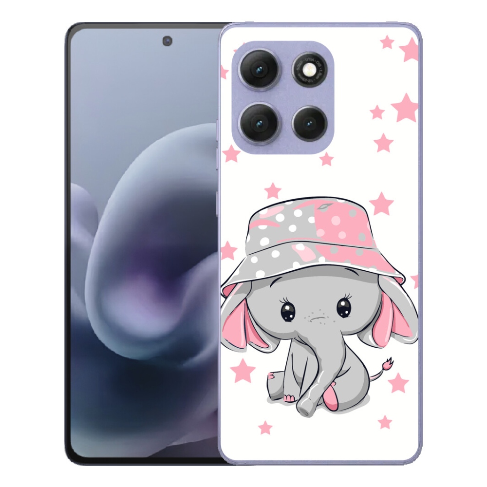 Gélový obal mmCase pre Motorola Moto G86 Power 5G – ružový slon