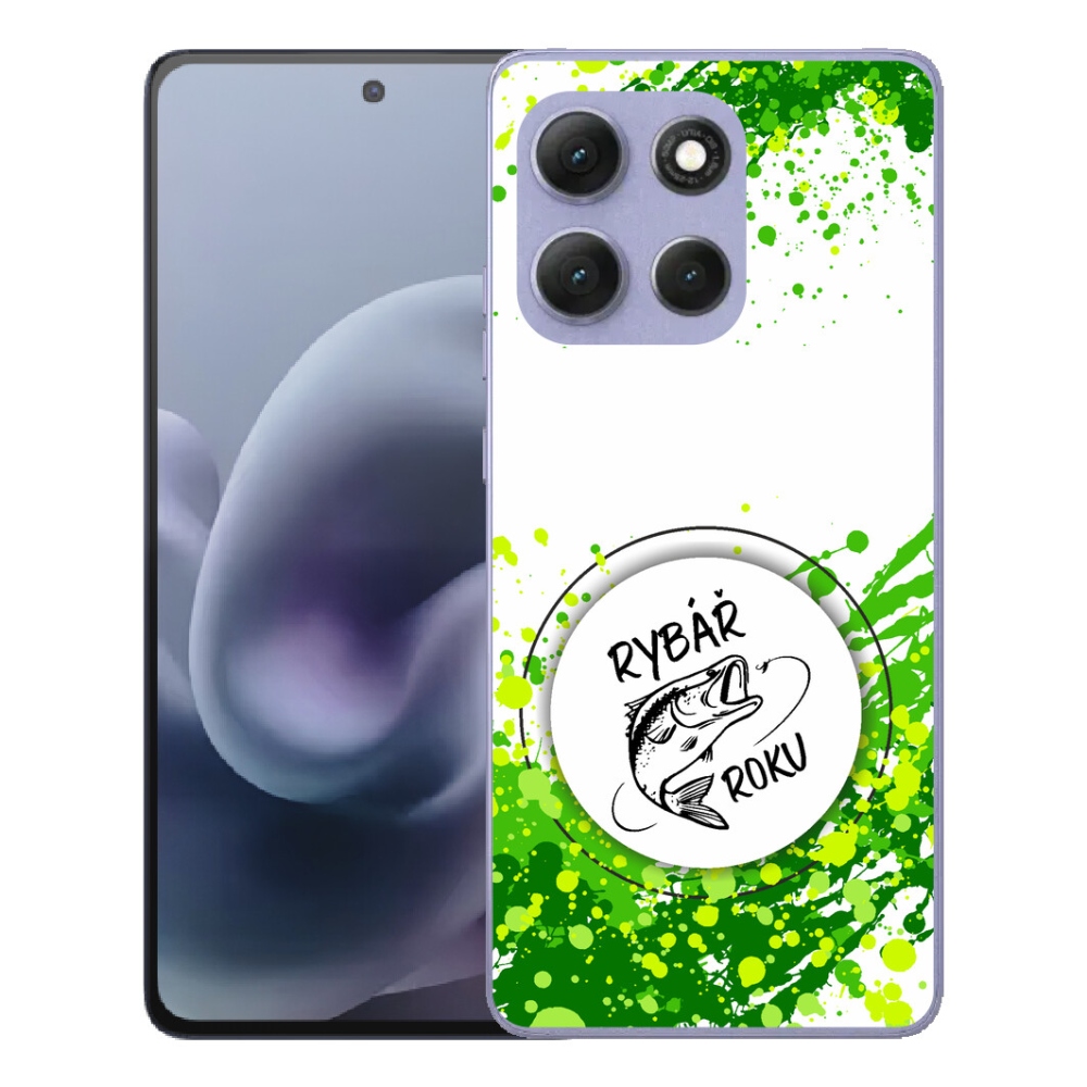 Gélový obal mmCase pre Motorola Moto G86 Power 5G – „Rybár roka“ na bielom pozadí