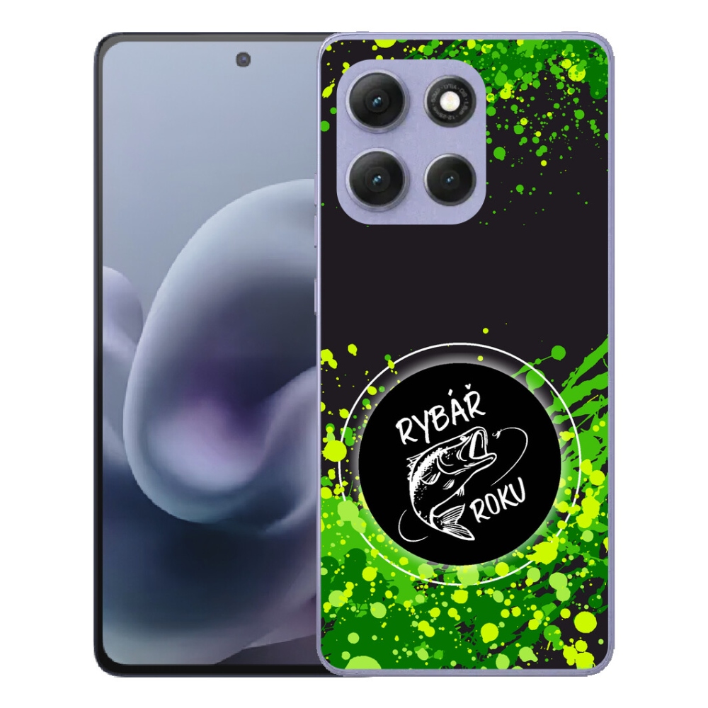 Gélový obal mmCase pre Motorola Moto G86 Power 5G – Rybár roka na čiernom pozadí
