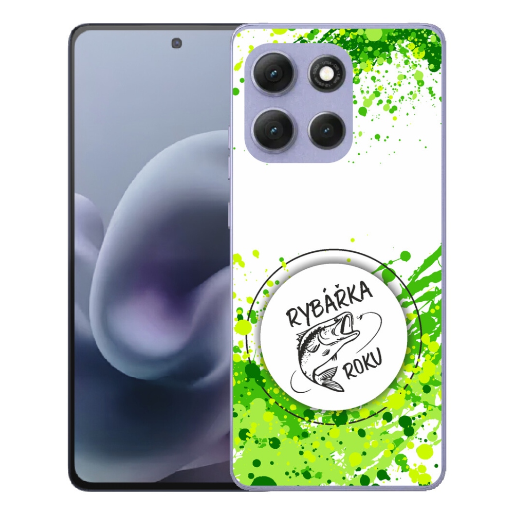 Gélový obal mmCase pre Motorola Moto G86 Power 5G – „Rybárka roka“ na bielom pozadí
