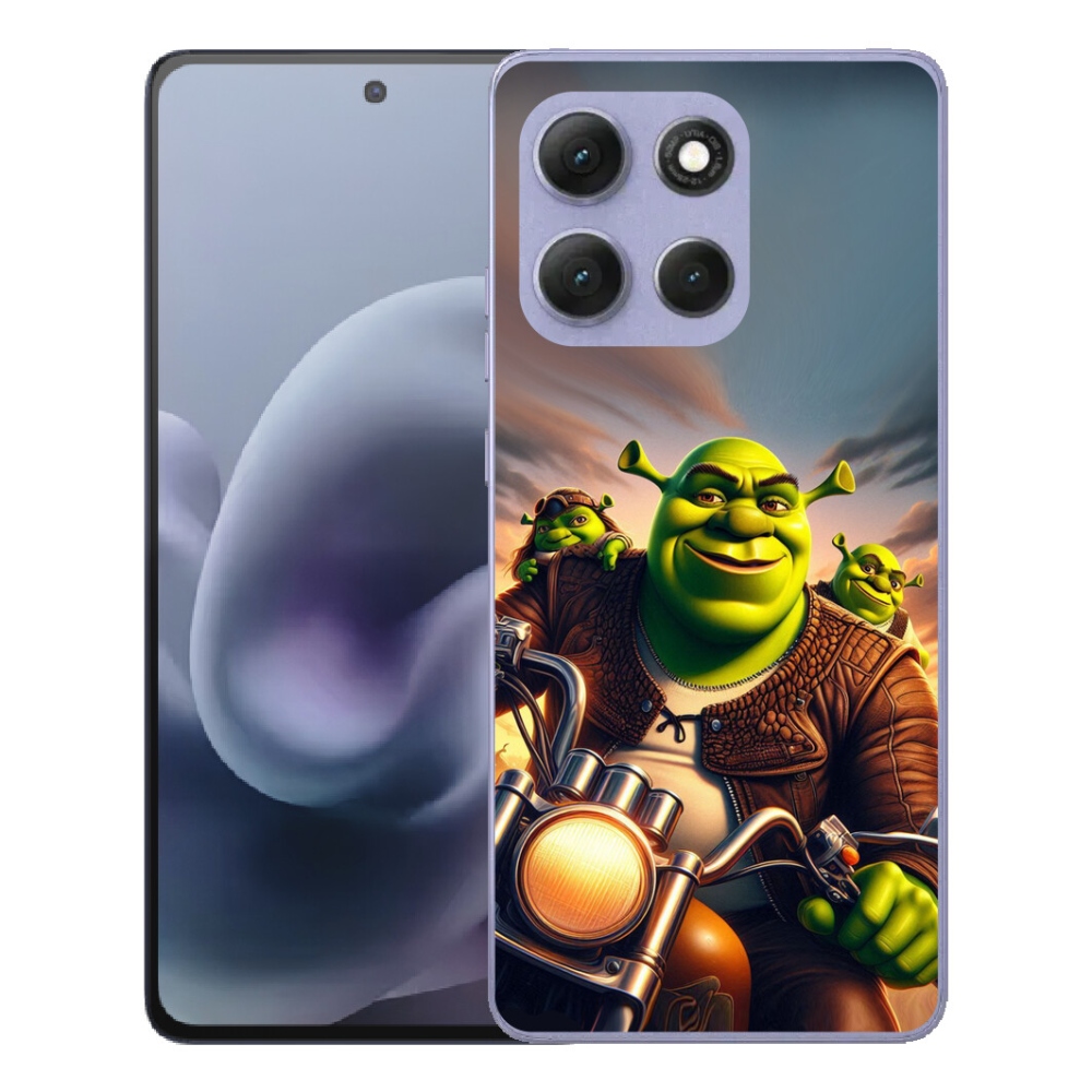 Gélový obal mmCase pre Motorola Moto G86 Power 5G – Shrek na motorke