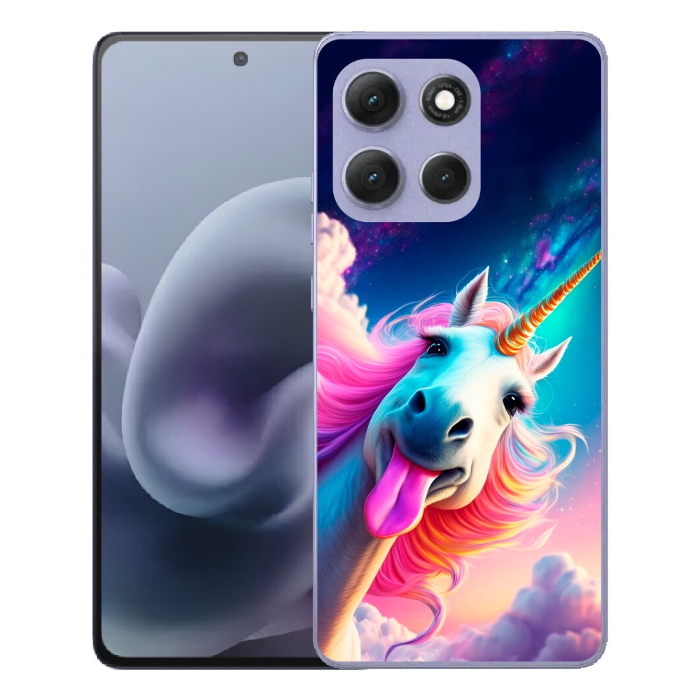 Gélový obal mmCase pre Motorola Moto G86 Power 5G – bláznivý jednorožec