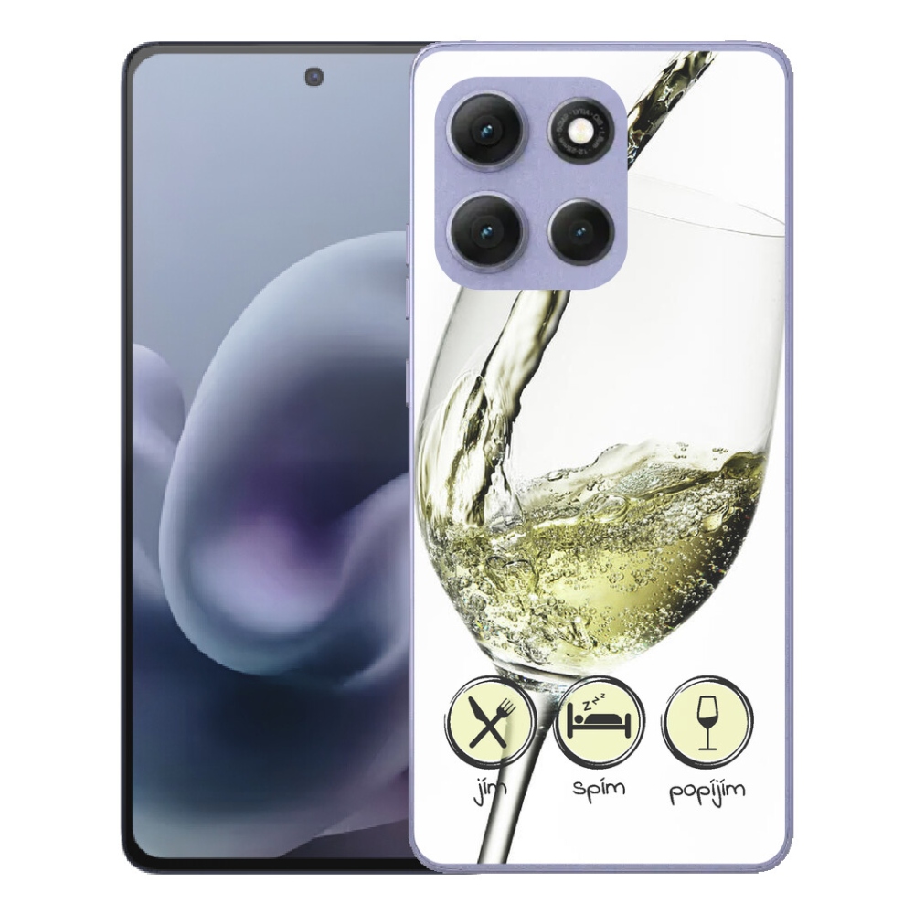 Gélový obal mmCase pre Motorola Moto G86 Power 5G – biele víno