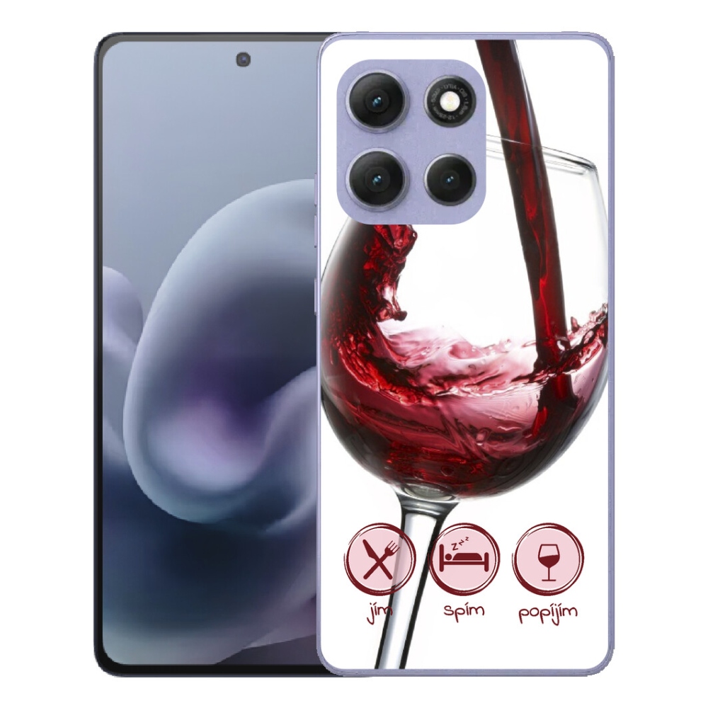 Gélové puzdro mmCase pre Motorola Moto G86 Power 5G – pohár červeného vína