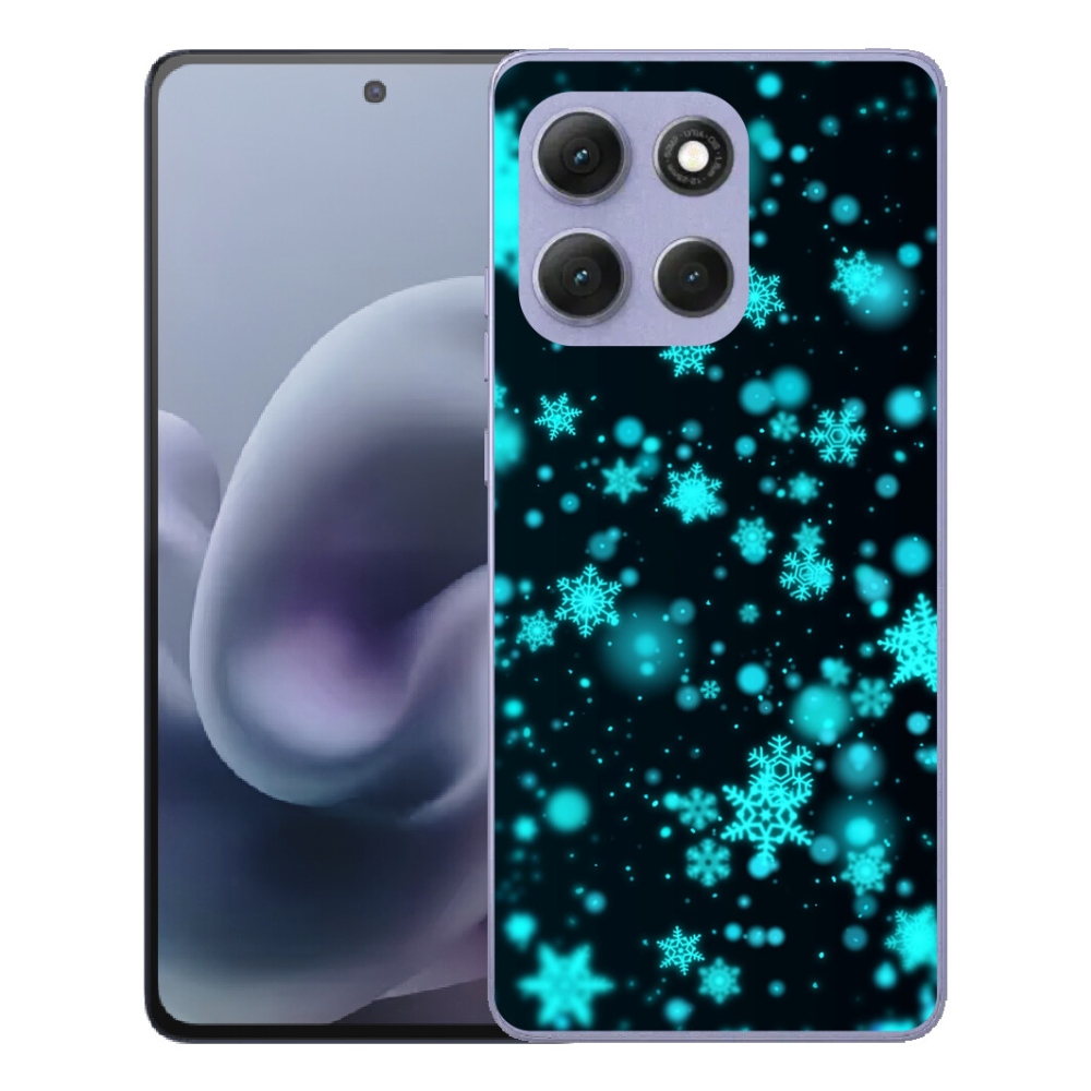 Gélový obal mmCase pre Motorola Moto G86 Power 5G – snehové vločky 1