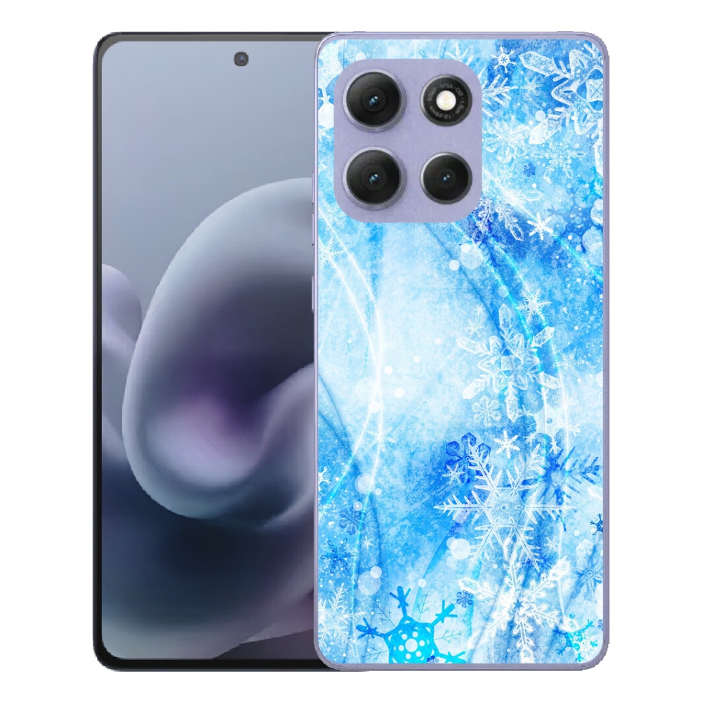 Gélový obal mmCase pre Motorola Moto G86 Power 5G – snehové vločky