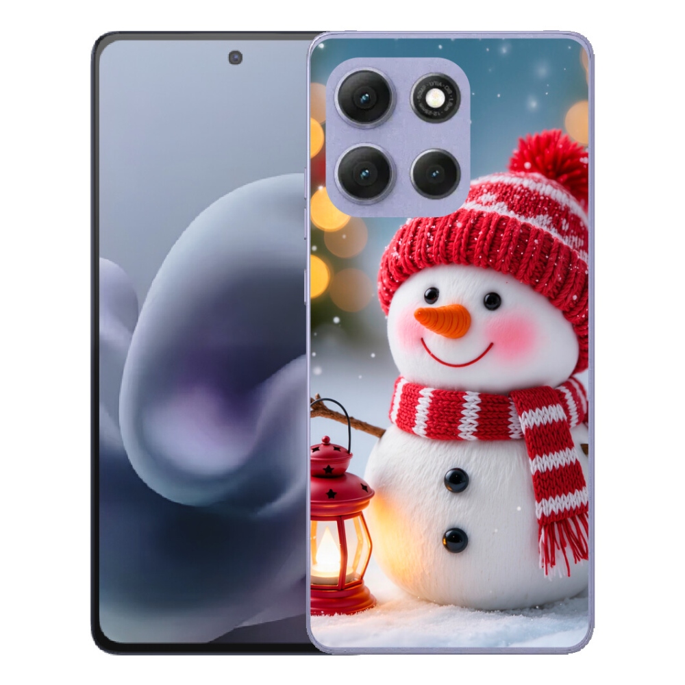 Gélový obal mmCase pre Motorola Moto G86 Power 5G – snehuliak 2