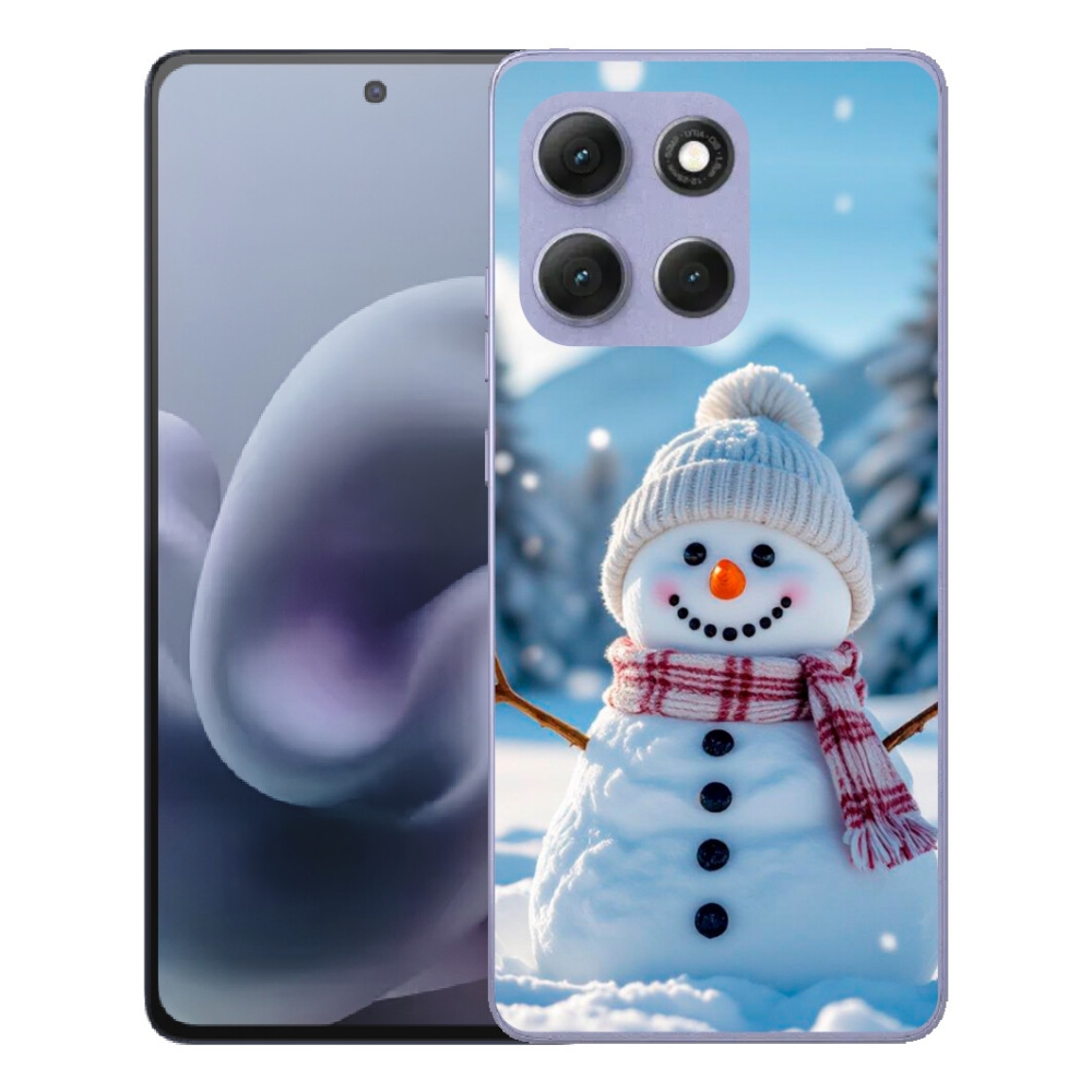 Gélový obal mmCase pre Motorola Moto G86 Power 5G – snehuliak 3