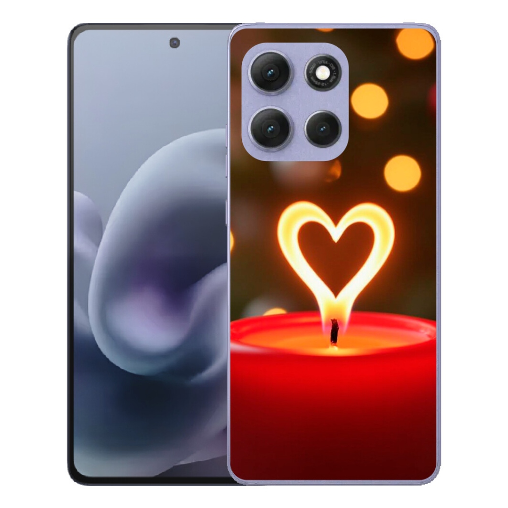 Gélový obal mmCase pre Motorola Moto G86 Power 5G – srdce z plameňa