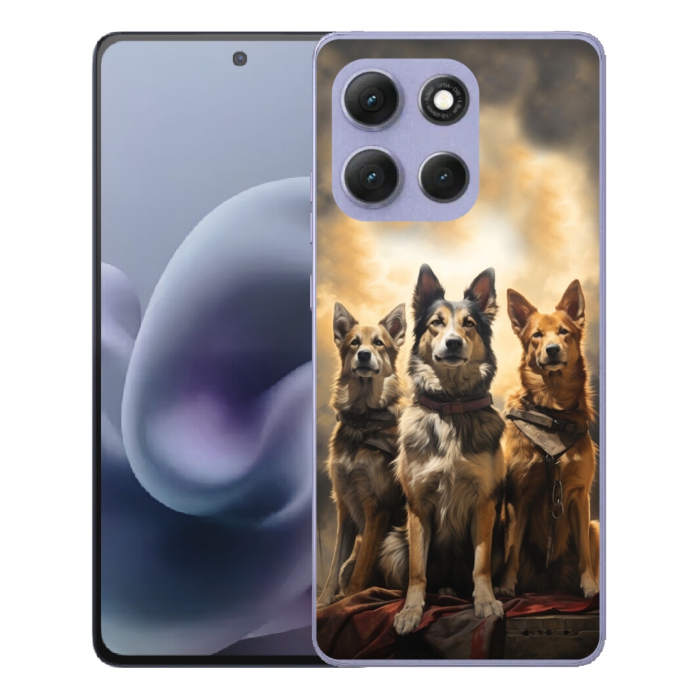 Gélový obal mmCase pre Motorola Moto G86 Power 5G – tri psíky