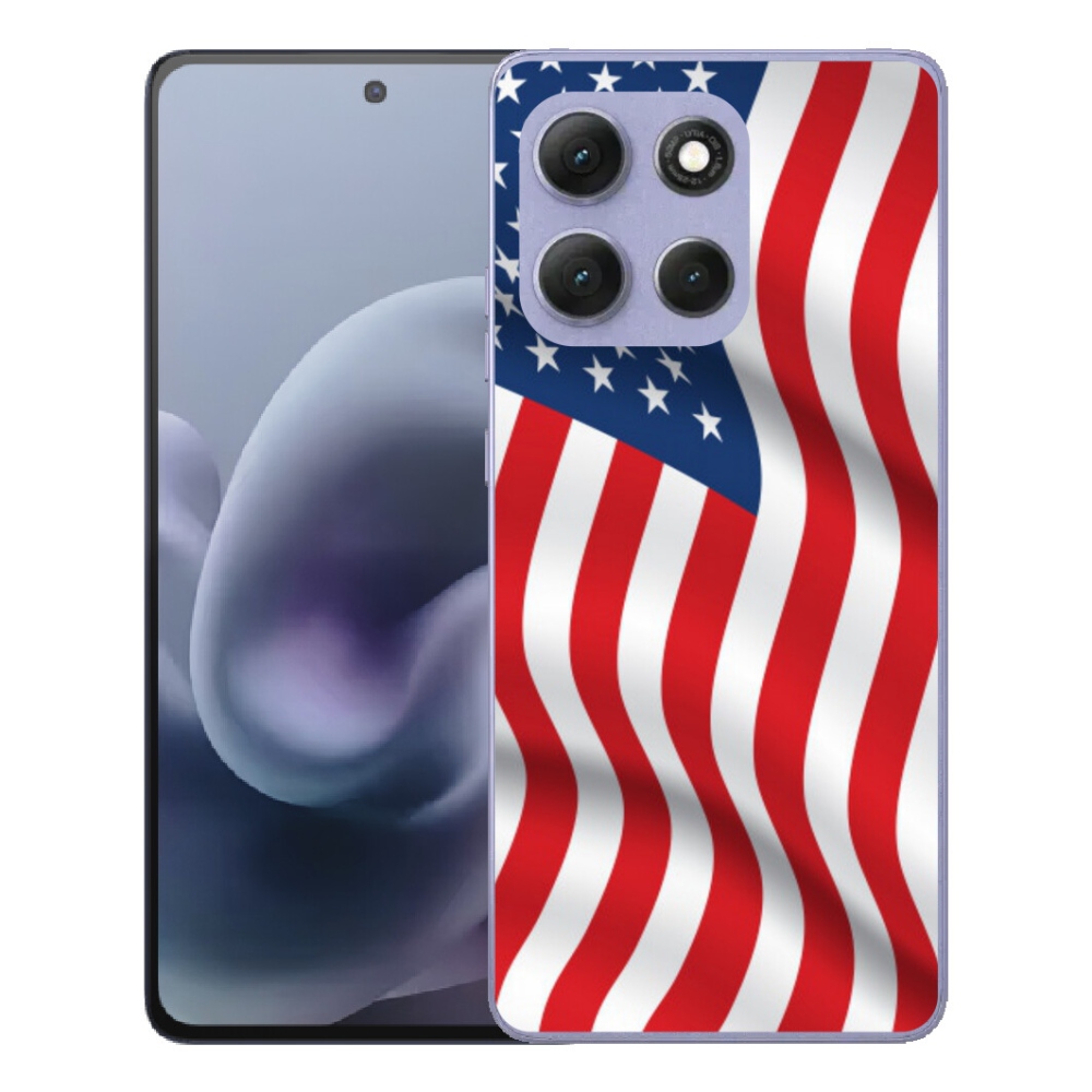 Gélový obal mmCase pre Motorola Moto G86 Power 5G – vlajka USA