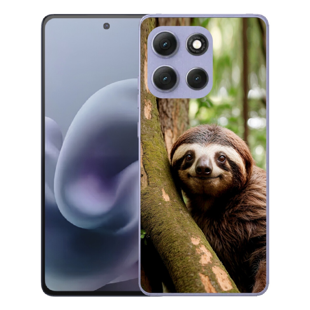 Gélový obal mmCase na Motorola Moto G86 Power 5G – usmievavý leňoch