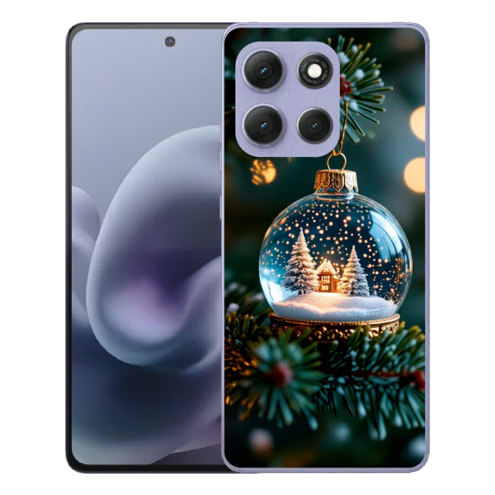Gélový obal mmCase pre Motorola Moto G86 Power 5G – vianočné guľôčky 2