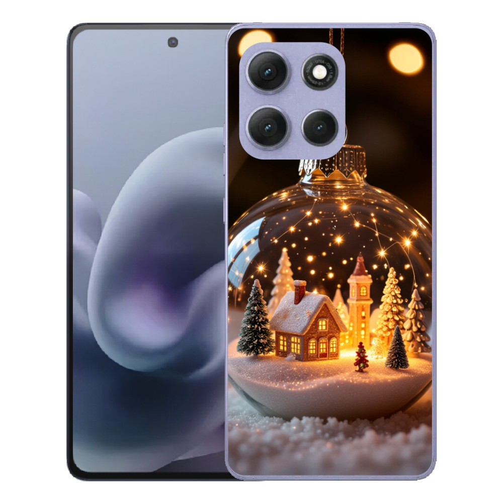 Gélový obal mmCase pre Motorola Moto G86 Power 5G – vianočné guľôčky 3