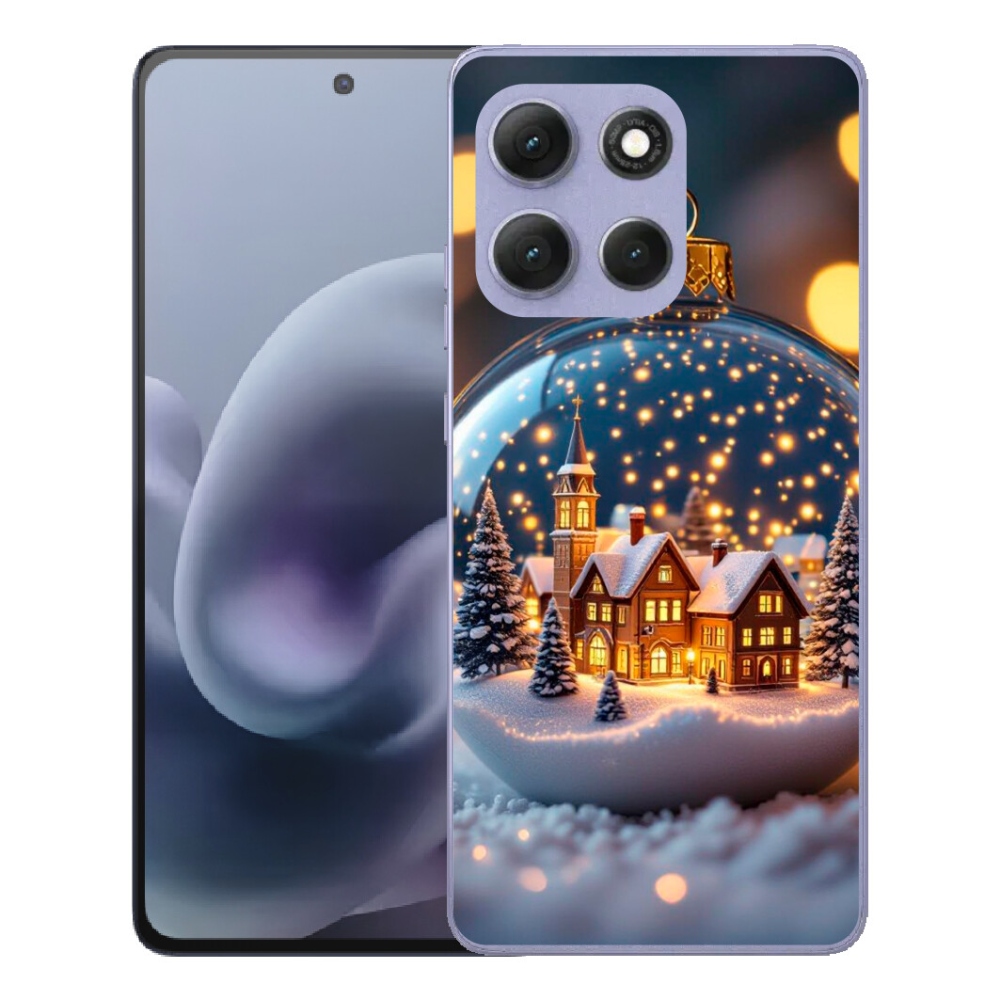 Gélový obal mmCase pre Motorola Moto G86 Power 5G – vianočné gule 4